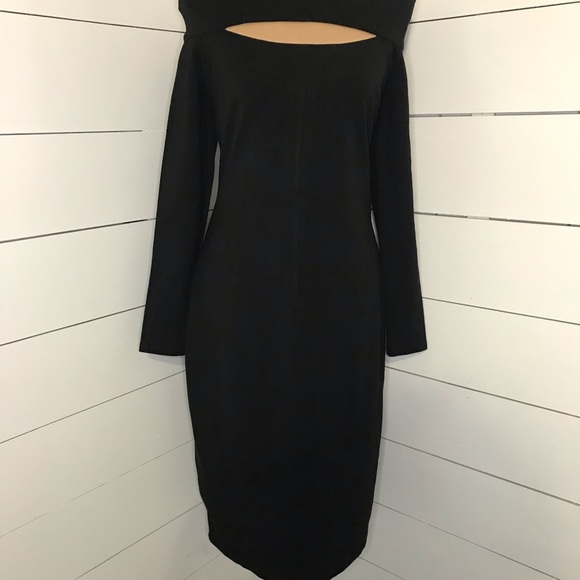 Bebe Tamara Off The Shoulder Dress Size L NWT - Picture 3 of 5